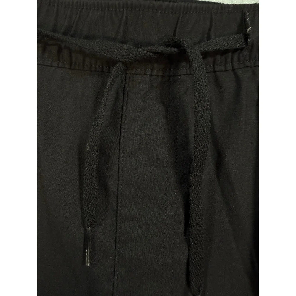 The North Face Mens Black Cargo Shorts XXL Elastic Waist Hiking Utility Shorts